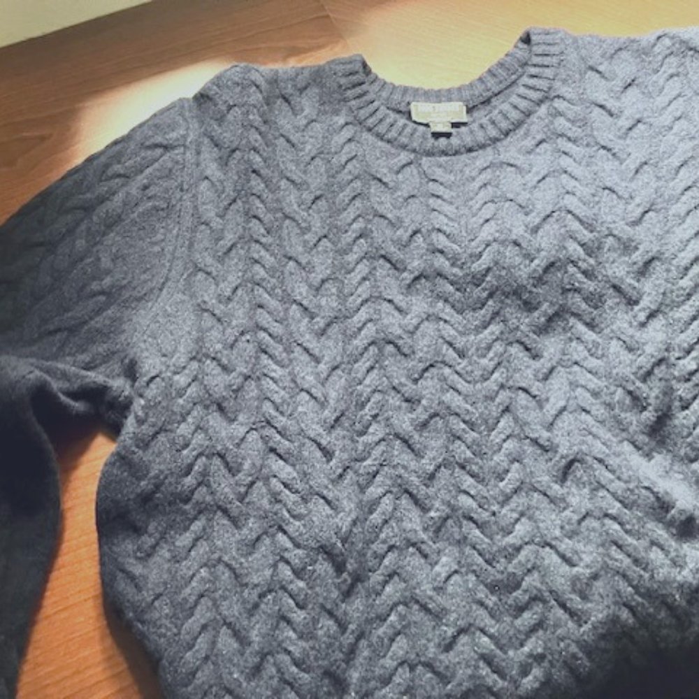 Todd Snyder Cable Crew Sweater - Navy - M